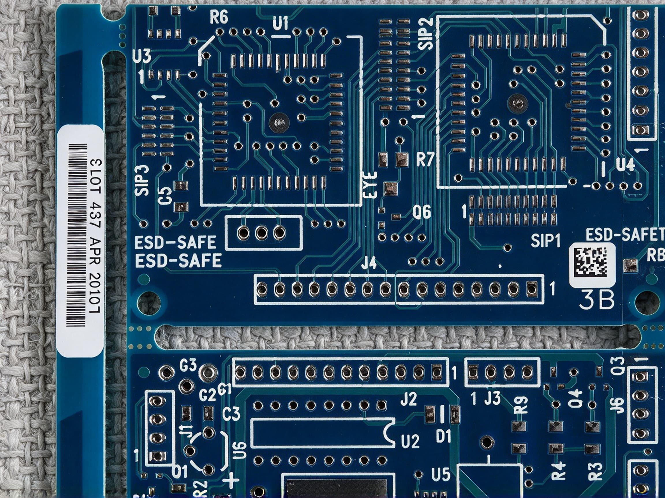 E-8711S — 1 mil White Antistatic Polyimide PCB Label (ESD, −40 to 300 °C)