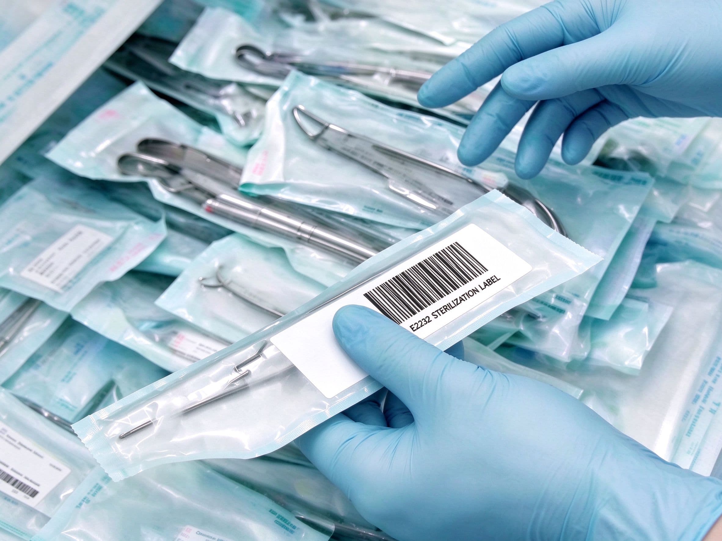 E-2232 — 2 mil White PET Sterilization-Packaging Label (3 to 134 °C)