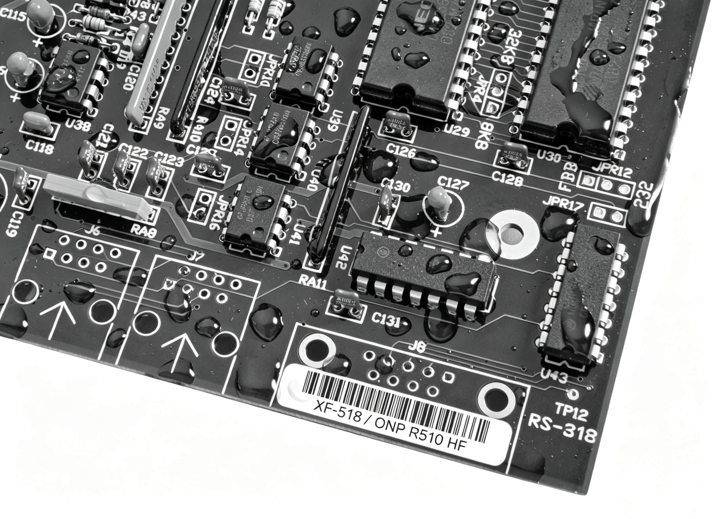 XF-518 — 1 mil Matte white Polyimide PCB Label