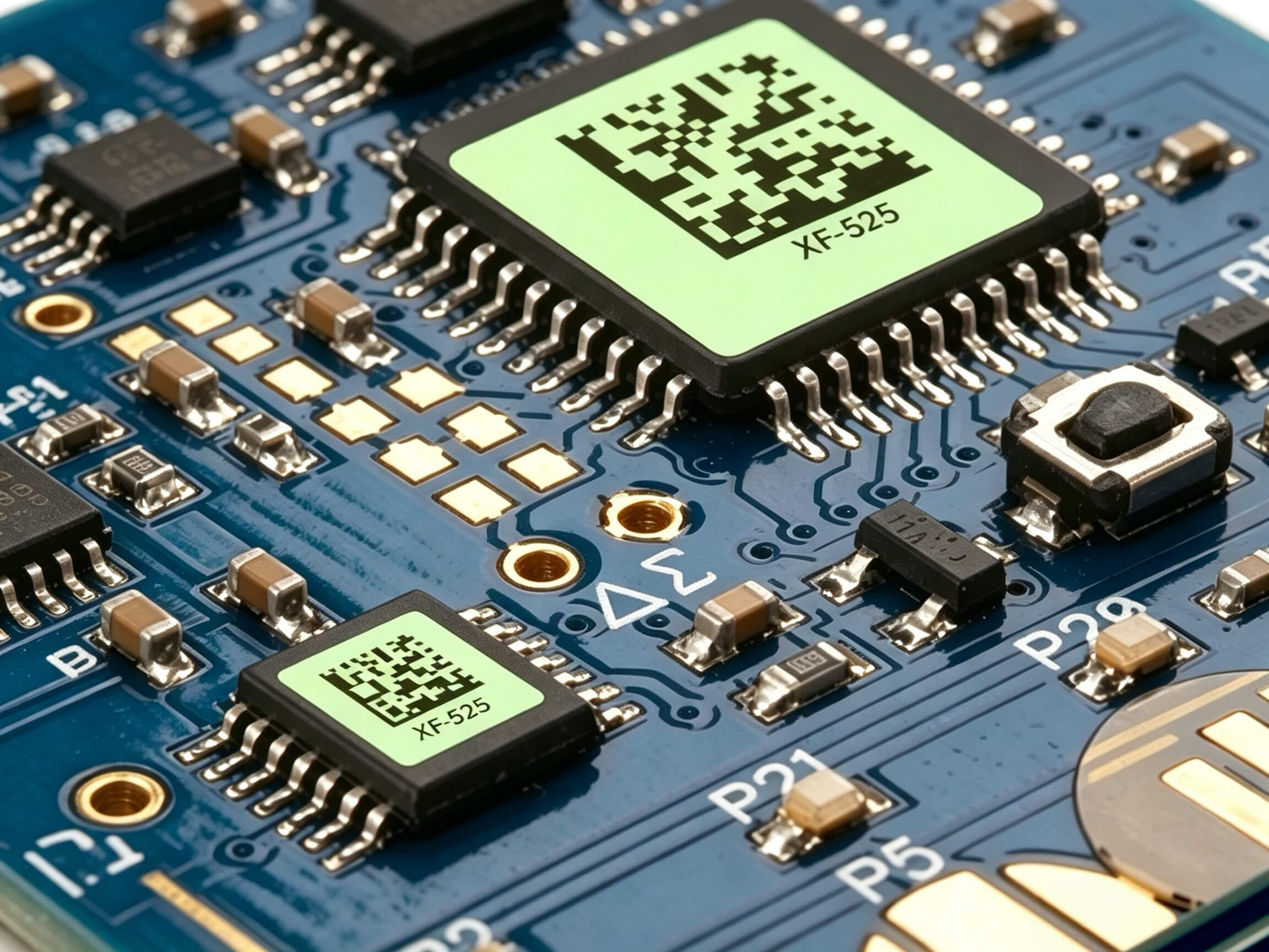 XF-525 — 2 mil Semi-gloss green Polyimide PCB Label