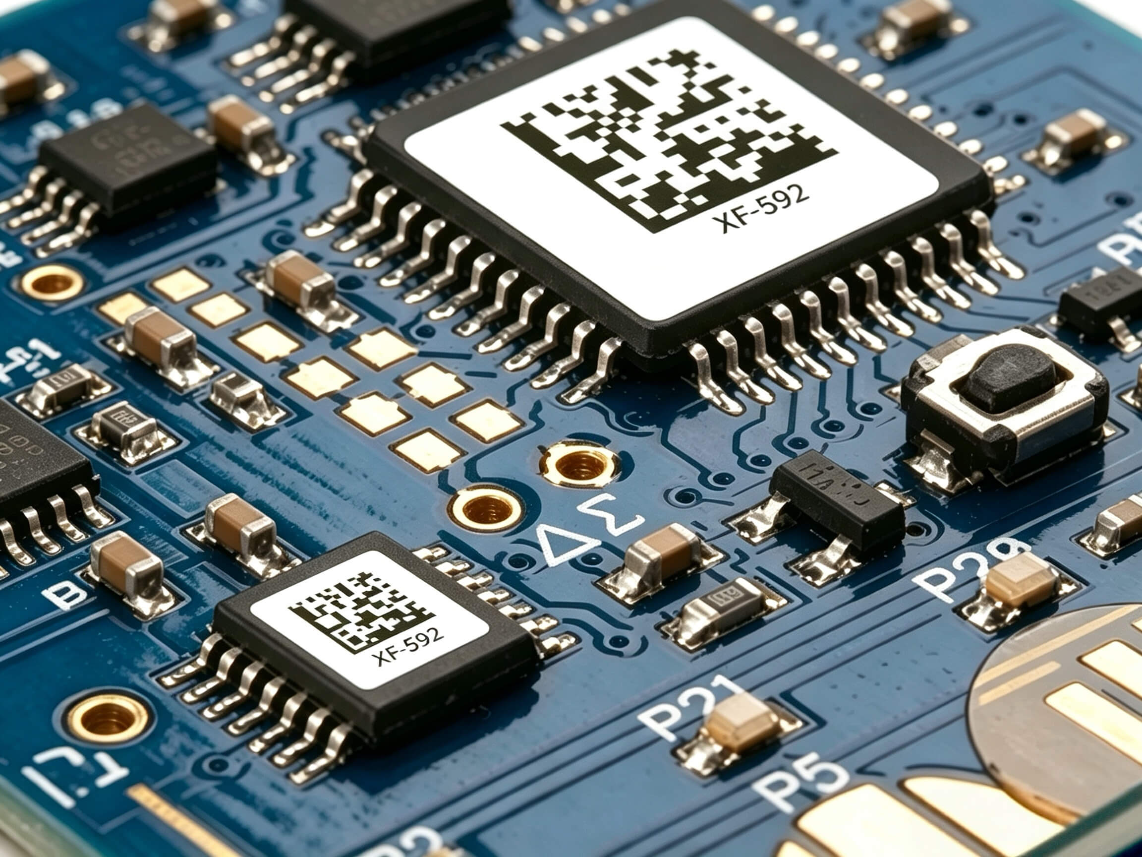 XF-592 — 2 mil Semi-gloss white Polyimide PCB Label